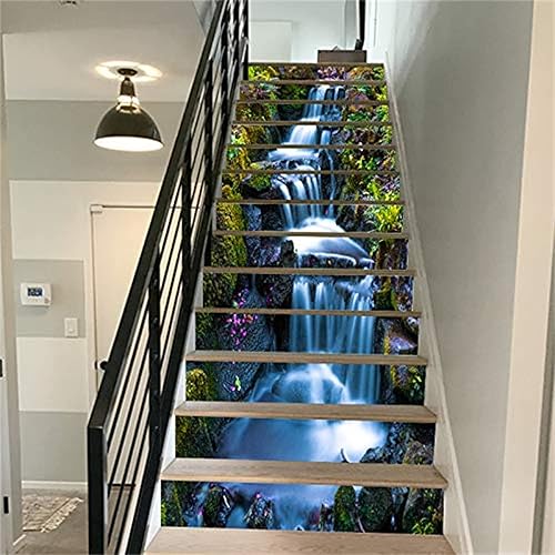 Miniatura 9 de artfanke 13 calcomanías 3D de bosque de arce otoñal para pelar y pegar para escaleras calcomanías autoadhesivas para elevar escaleras calcomanías