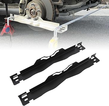 Torque Plate Wheel Alignment Tool, Robust Stainless Steel Plate with Unique Slot Function for Accurate Measurement, Adjustable to Hub Distance BLACK