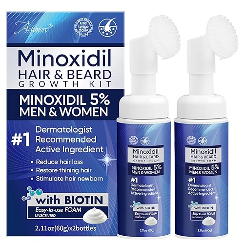 Miniatura 1 de Espuma de minoxidil al 5% para hombres y mujeres, espuma de minoxidil para hombres para cabello y barba, minoxidil para el crecimiento del cabello