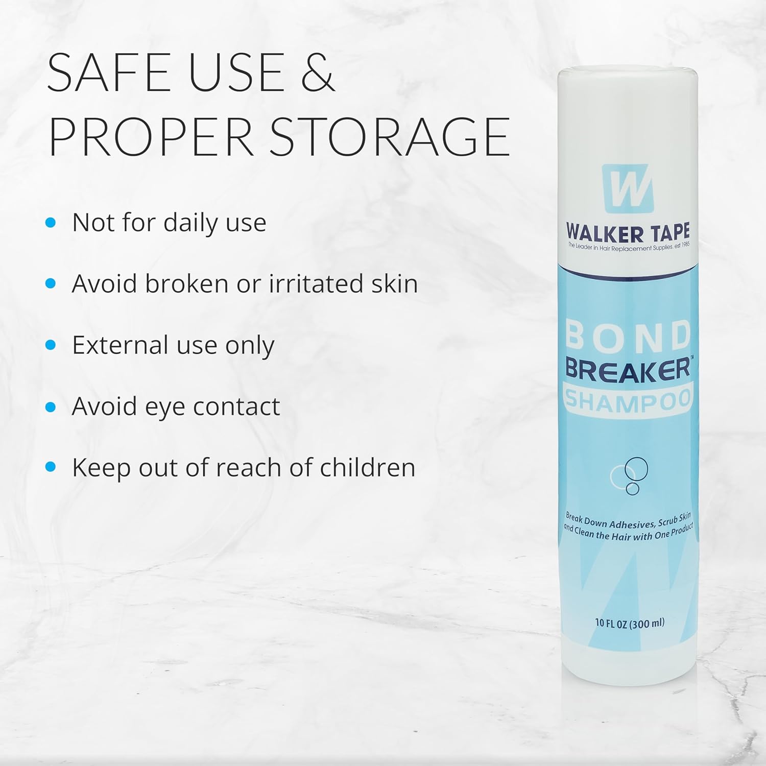Bond Breaker Shampoo 10 fl oz Flip Top Residue Removing Cleanser for Wig Tape, Lace Tape, Toupee Tape, Hair Tape, Adhesive Strips and Wig Adhesive Prep to Improve Hold and Prepare Scalp Before Install