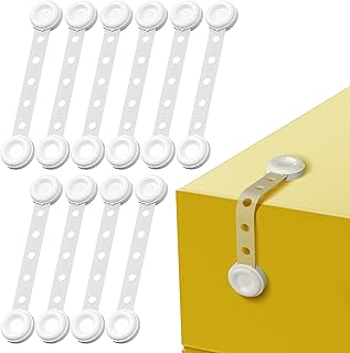 Nearockle 10-Pack 2025 Upgraded Adjustable Clear Cabinet Safety Locks - Multi-Purpose, No-Tool Installation