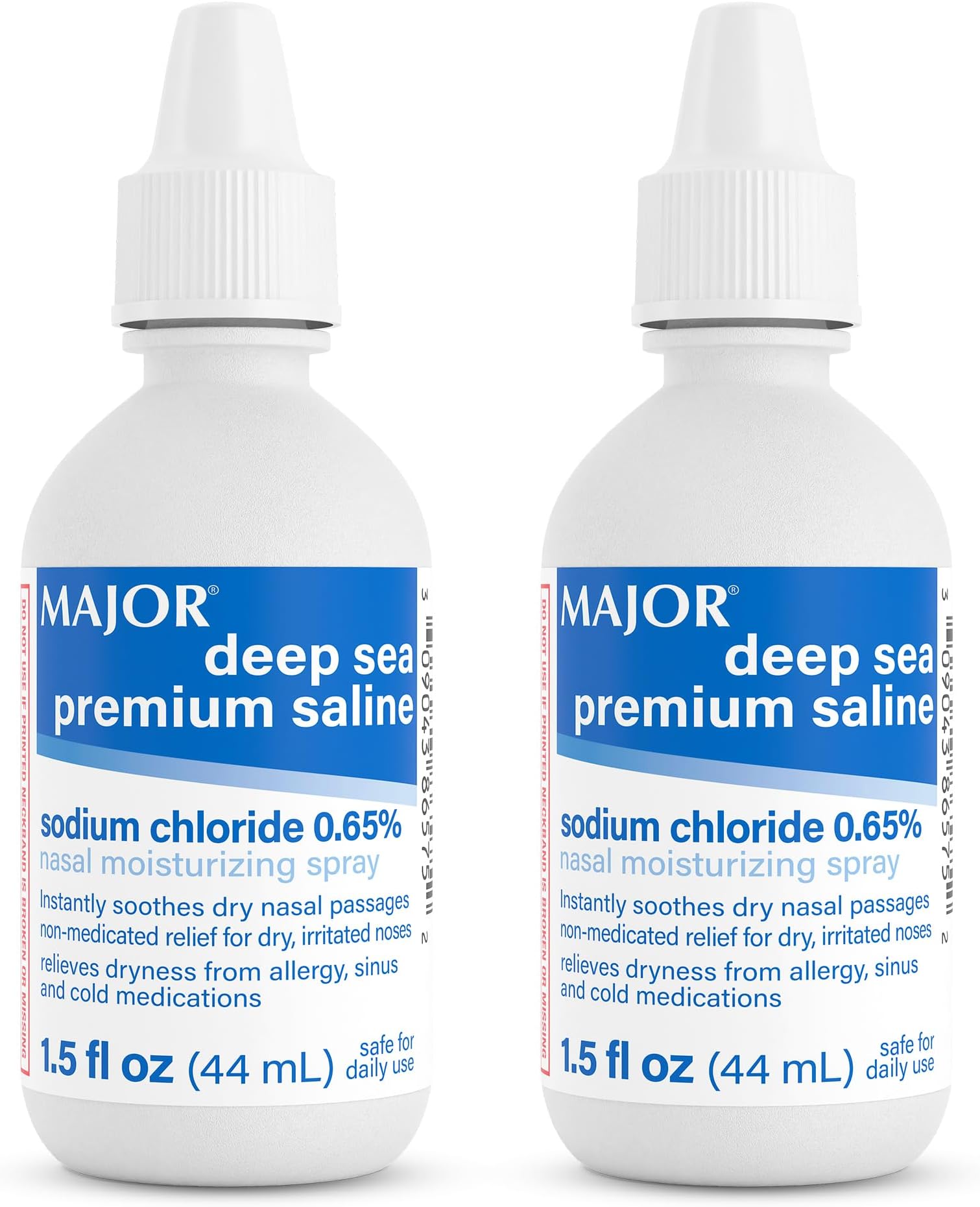 MAJOR Deep Sea Premium Saline, Nasal Moisturizing Spray, 1.5 Fl Oz (2-Pack)