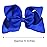 DEEKA 2 PCS 6 Big Hand-made Grosgrain Ribbon Solid Color Hair Bows Alligator Clips Hair Accessories for Little Teen Toddler Girls Kids Set of 2 -Royal Blue