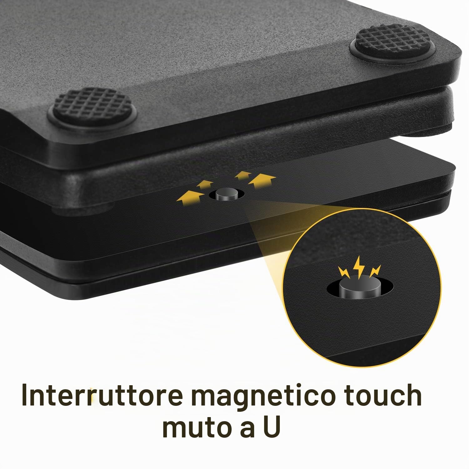 Donner Pedale Voltapagina Bluetooth Ricaricabile per Tablet, Nero