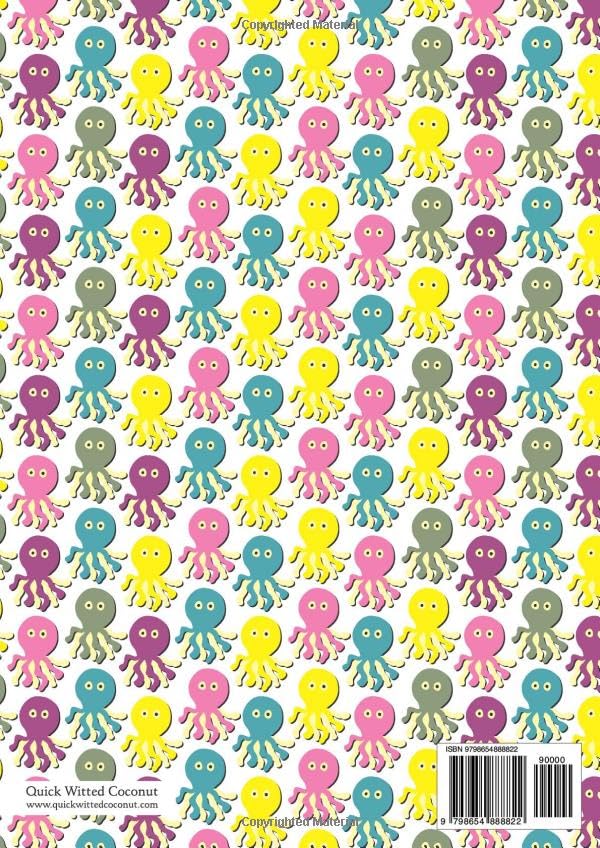 Octopus Notebook - Lined Pages - A4 - Premium: (Summer Edition) Fun notebook 192 lined pages (A4 / 8.27x11.69 inches / 21x29.7cm) - Image 2