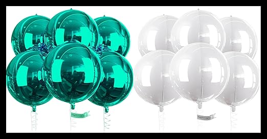 Product image for Set of Green and White Balloons - 1