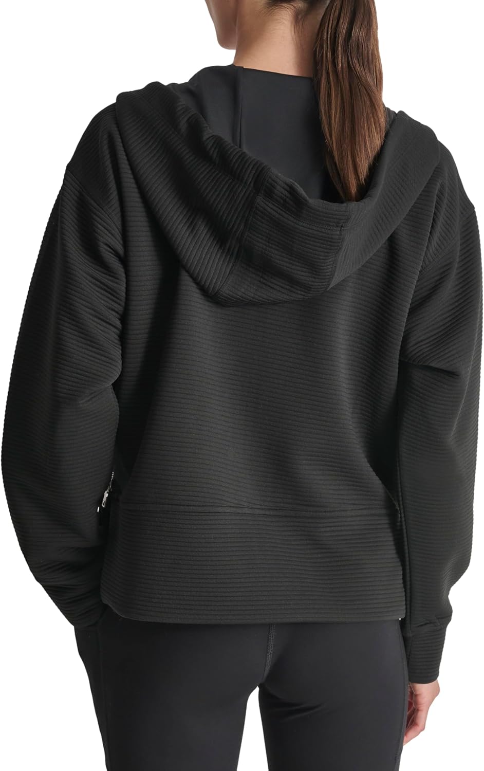 DKNY womens Full Zip Tech Hoodie Jacket - Image 4
