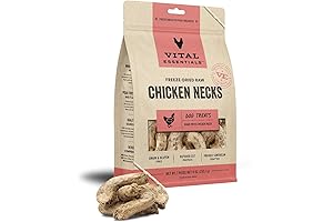 Vital Essentials Freeze Dried Raw Single Ingredient Dog Treats, Chicken Necks
