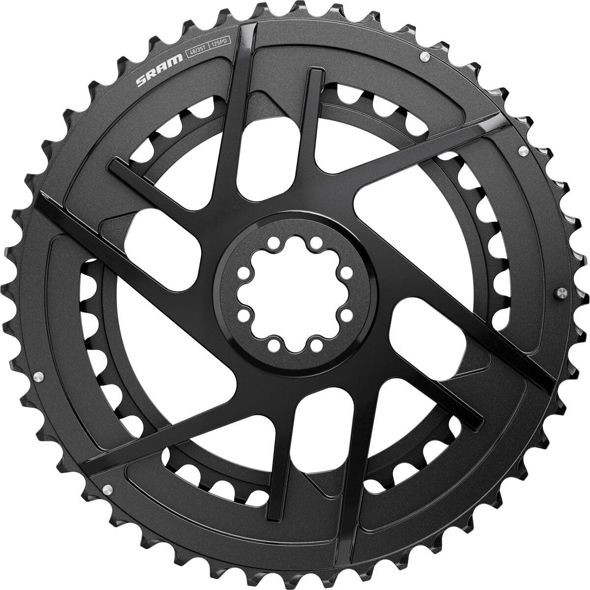 SRAM Rival 2X Chainring Kit - 48/35t, 2x12-Speed, 8-Bolt, Direct Mount, Black, E1