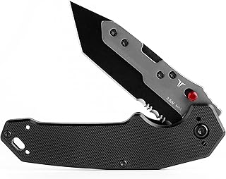 TRUE Swift Edge Folding Pocket Knife, EDC Flipper Knife With 3 Replaceable Blades, Steel Tanto Knife and Drop Point Knife for Hunting, Camping, Outdoor Use, Coated Steel - TRUE