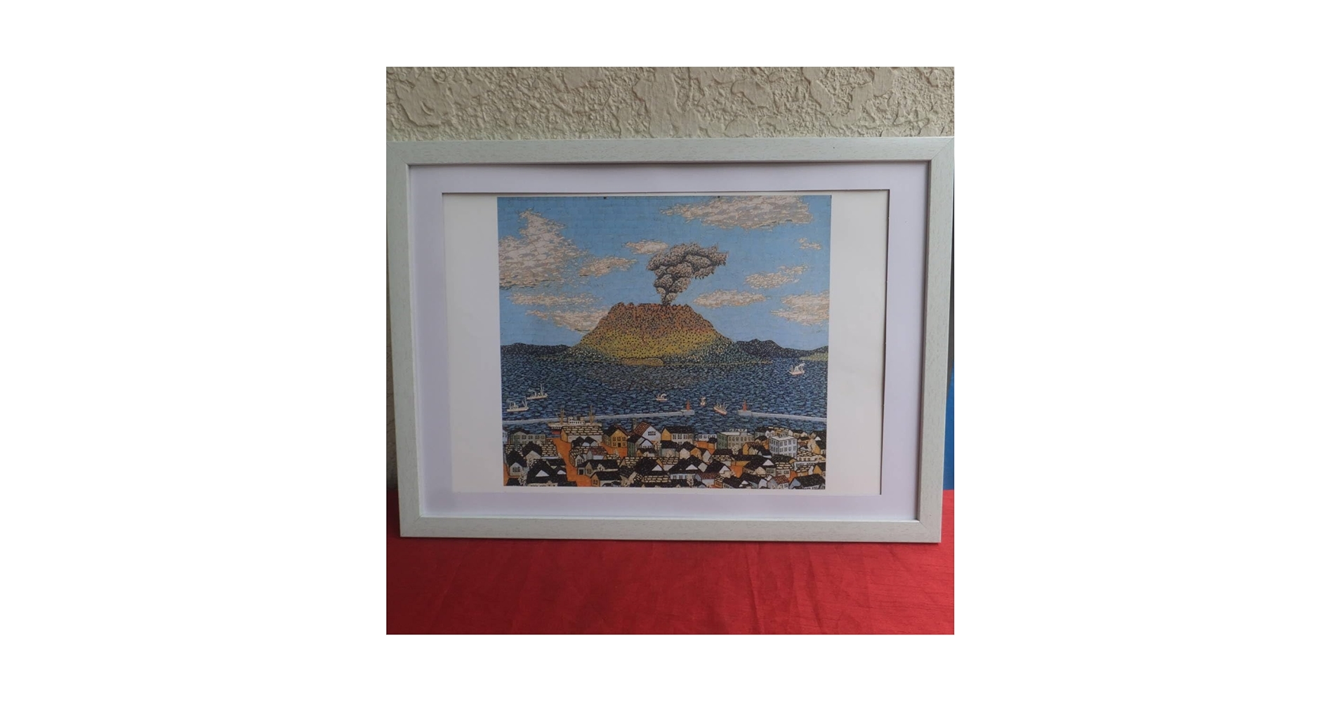 ル*ー様 山下清　大島桜　肉筆砂油彩画　紙本著色　額装　写真やコピーではない　y 山下清 大島桜 肉筆砂油彩画 紙本著色 額装 写真やコピーでは