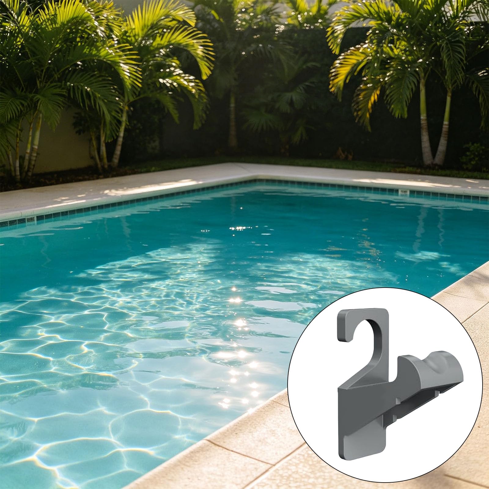 Support de tuyau de piscine peu encombrant pour différents types de