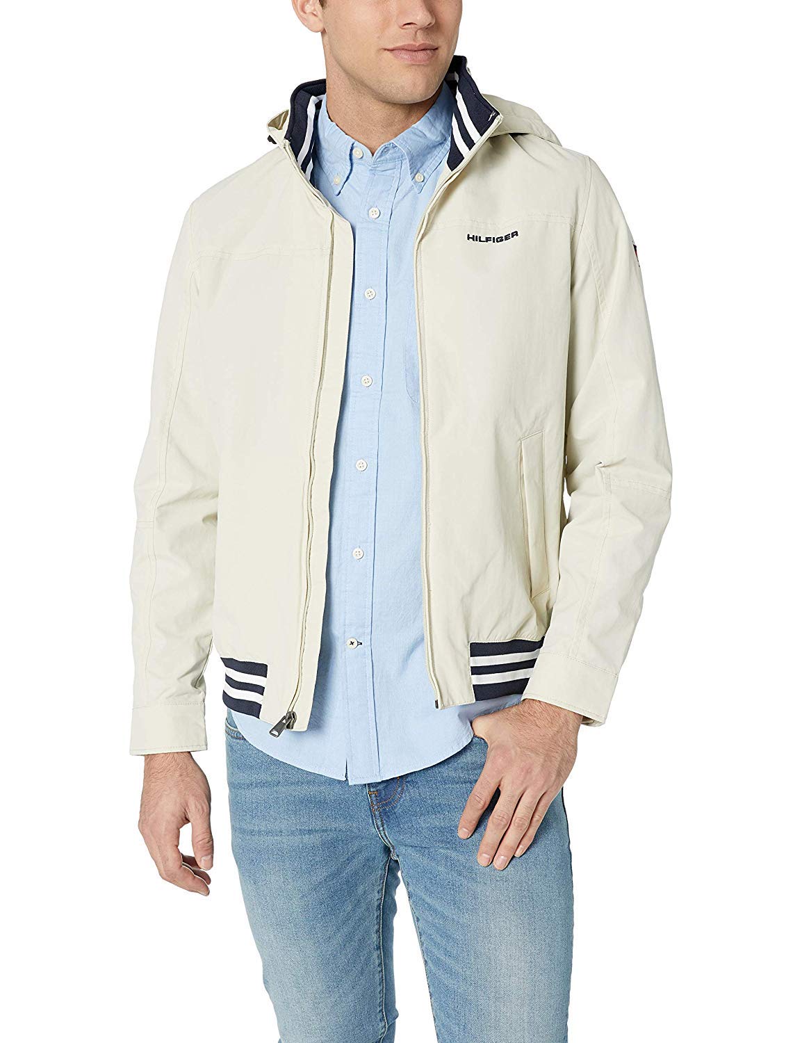 Tommy Hilfiger mens Lightweight Waterproof Regatta Bomber Jacket