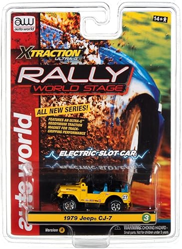 Auto World Xtraction Rally 1979 Jeep CJ-7 (amarillo) HO Scale - Coche de ranura