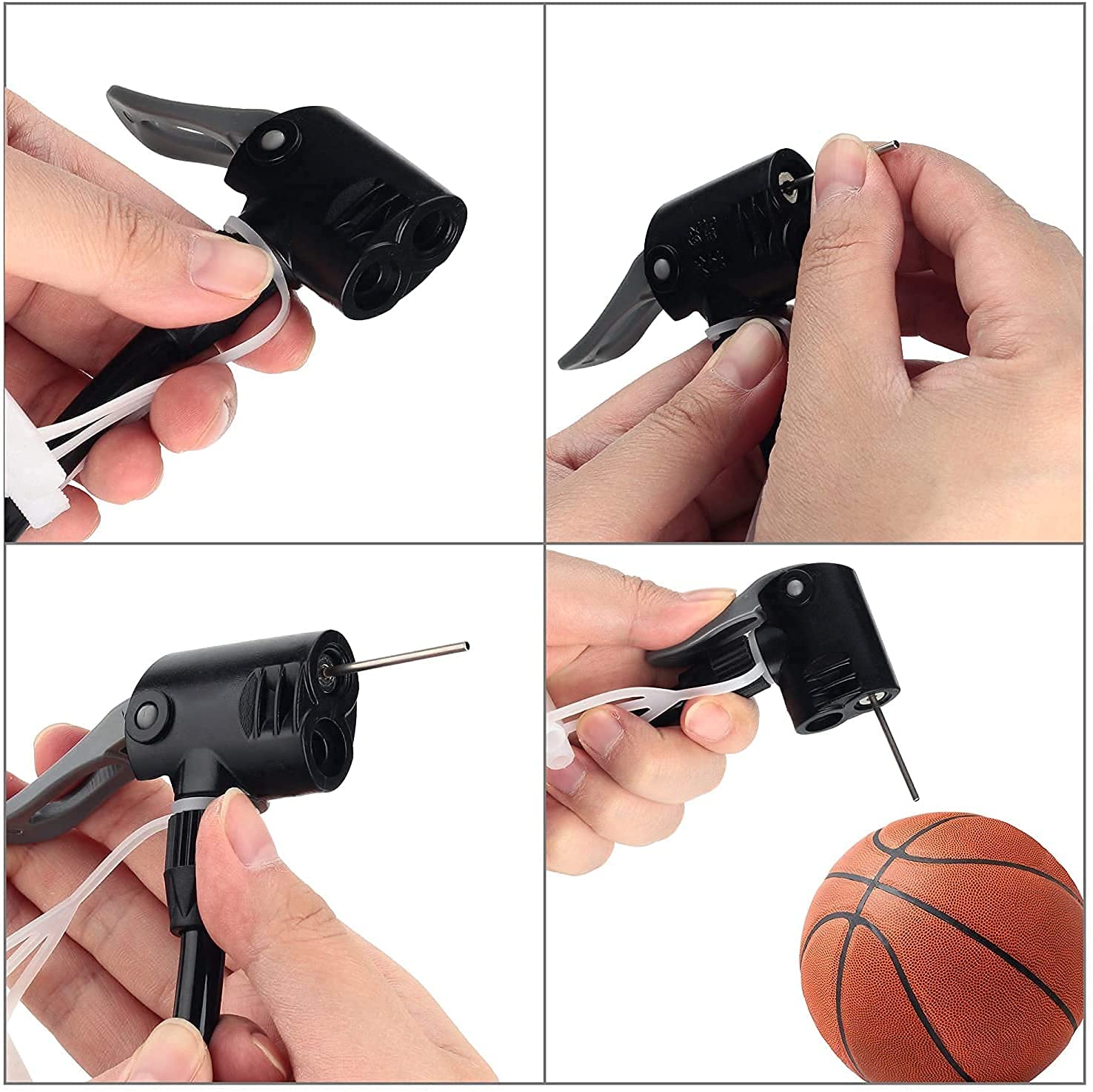 Juzr/Double Cylinder Portable Foot Pump Air Tyre Inflator with Pressure Gauge for Car Tyres, Bicycle Tyres Bike Tyres,Motorcycle Tyres,Foot Pump,Portable Air Pump 3