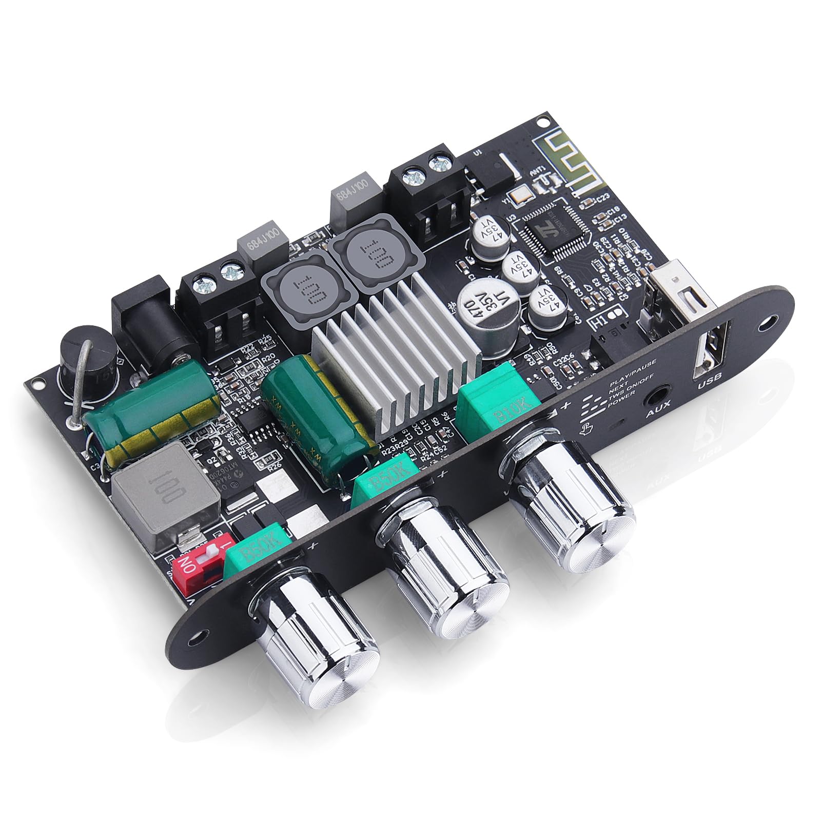 ZK-1001U Amp Bluetooth 5.3 Mono Amplifier Board Mini Audio Amps with TWS