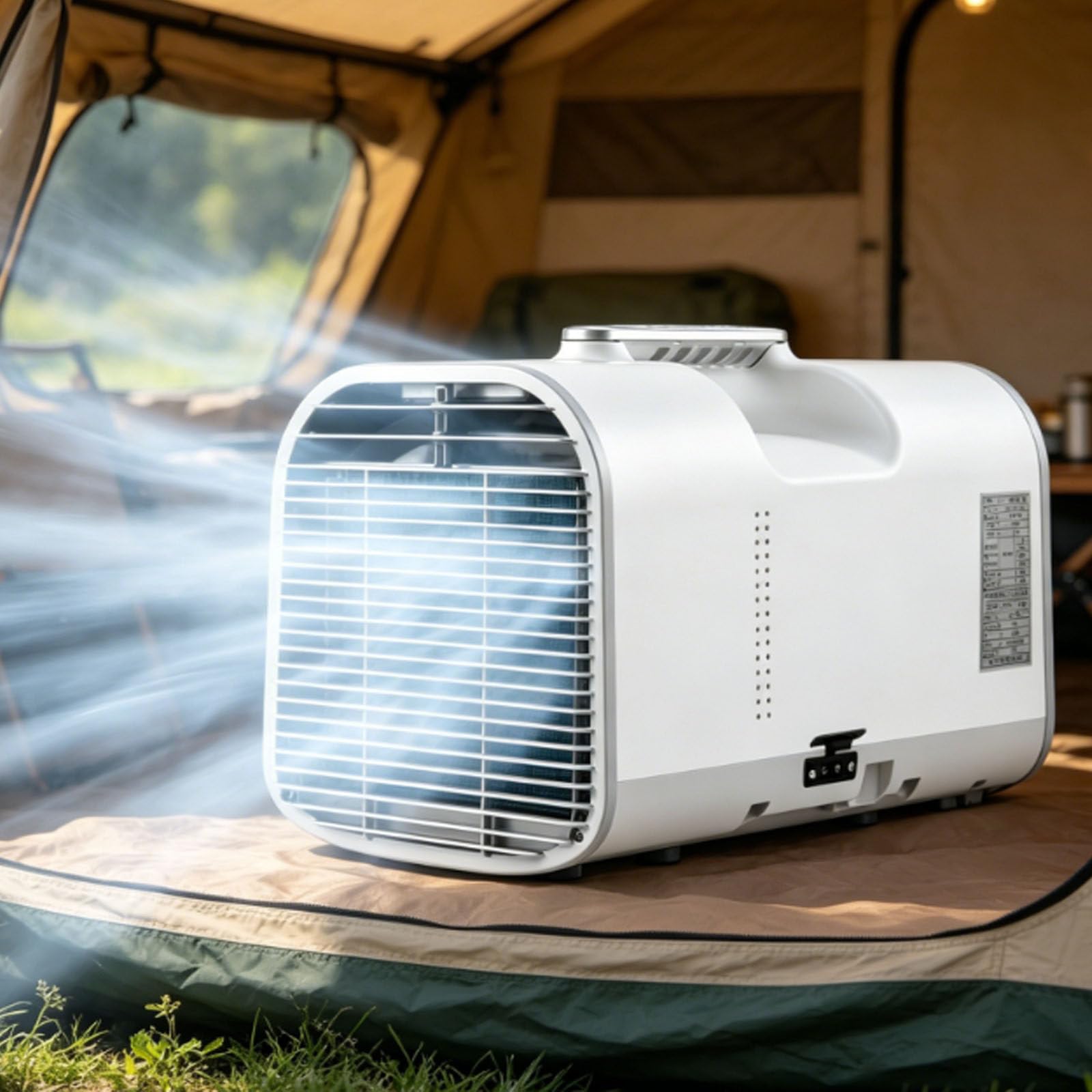 Smafoseedding Multicolor Mobile Portable Tent Ac,Portable Air Conditioner For Travel–Camping Ac Unit,Quiet Sleep 4 In 1 Mode,Dehumidifier,Compact Design,Auto-Evaporation For Rv,Car,Truck,No-Drain Design 1500W
