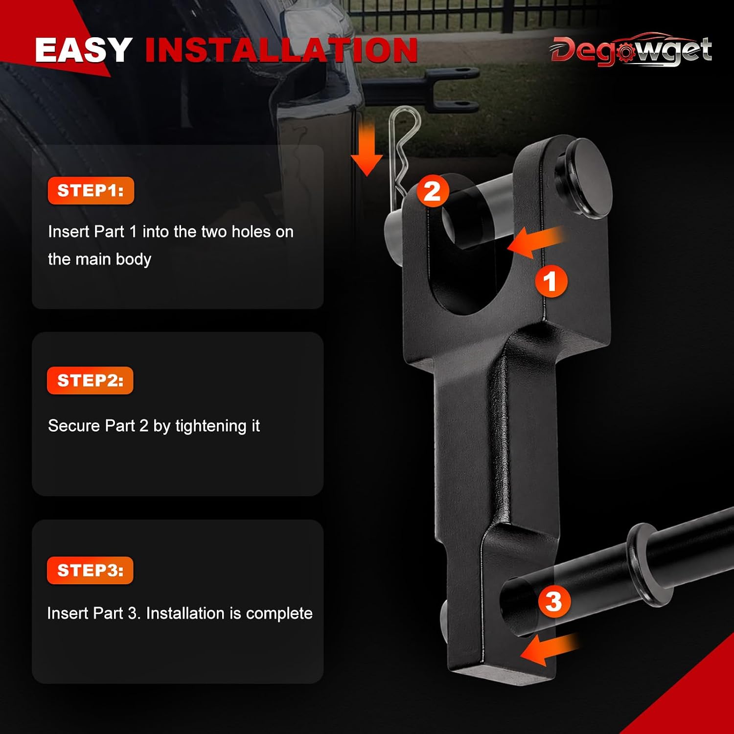 Tow Hooks for Trucks A20-6013 Compatible with 1900-2026 Peterbilt and Kenworth Trucks Rev A Tow Hooks & Tow Pin Complete Set Kit Replaces A65-6000 A65-6008