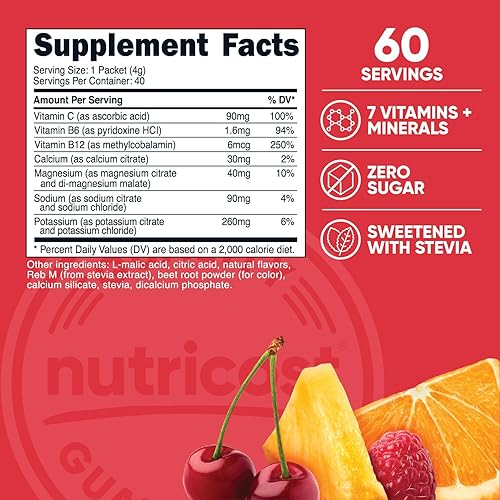 Vista 2 de Nutricost Electrolytes Complex, Fruit Punch Flavored, 40 Stickpacks - Advanced Hydration Complex