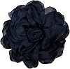 Fabric Rose Flower Brooch Pin 4 Inch Large Handmade Satin Floral Lapel Pin for Women Girls Wedding Party Dance Dress Clothes Decoration