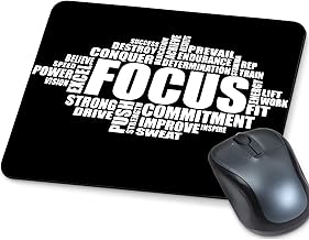 Mouse Pad for Laptop, Computer & Gaming, Mouse Mat with Non Slip Base, Waterproof Desk Pad for Office Home Study Gaming, Premium Printed Mouse Pad 23x19 cm (Focus)