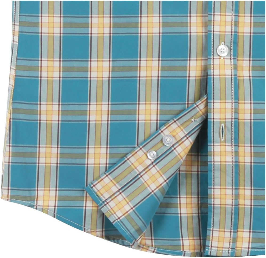 Mens Plaid Long Sleeve Button Down Western Casual Shirt Slim Fit Shirts - Image 5