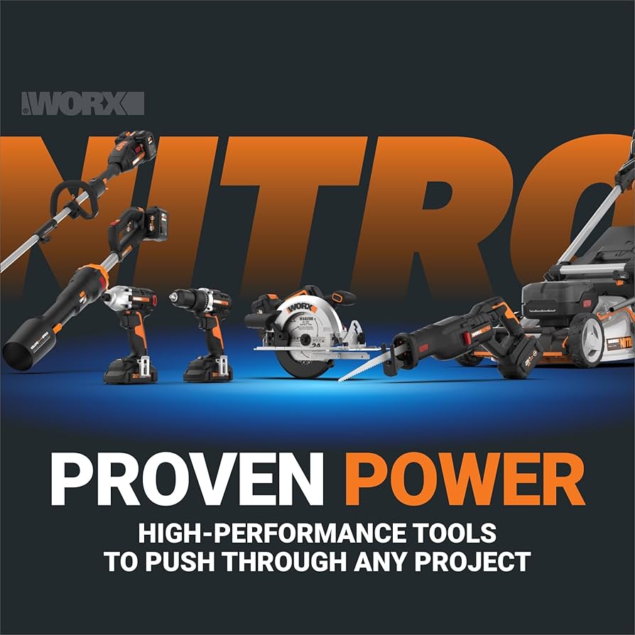 WORX Nitro 20V 18GA Cordless Brad Nailer, Cordless Nail Gun