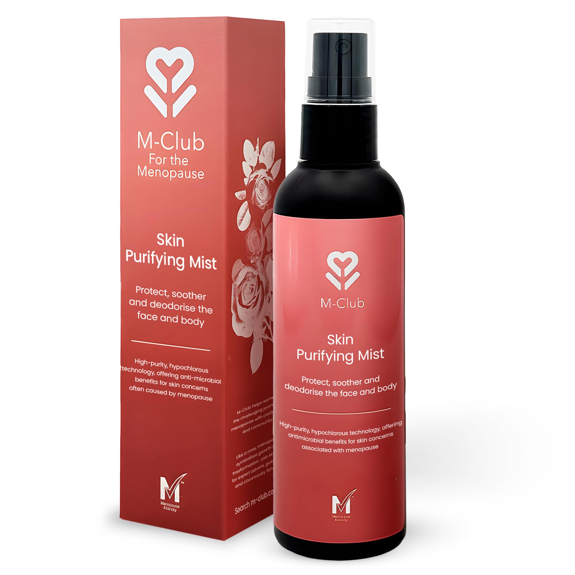M-Club Hypochlorous Spray – Skin Purifying Mist - Cleanses, Soothes & Protects Skin – Anti-Microbial Protection Face Mist for Skin Irritations Caused by Menopausal Hormone Changes 100ml