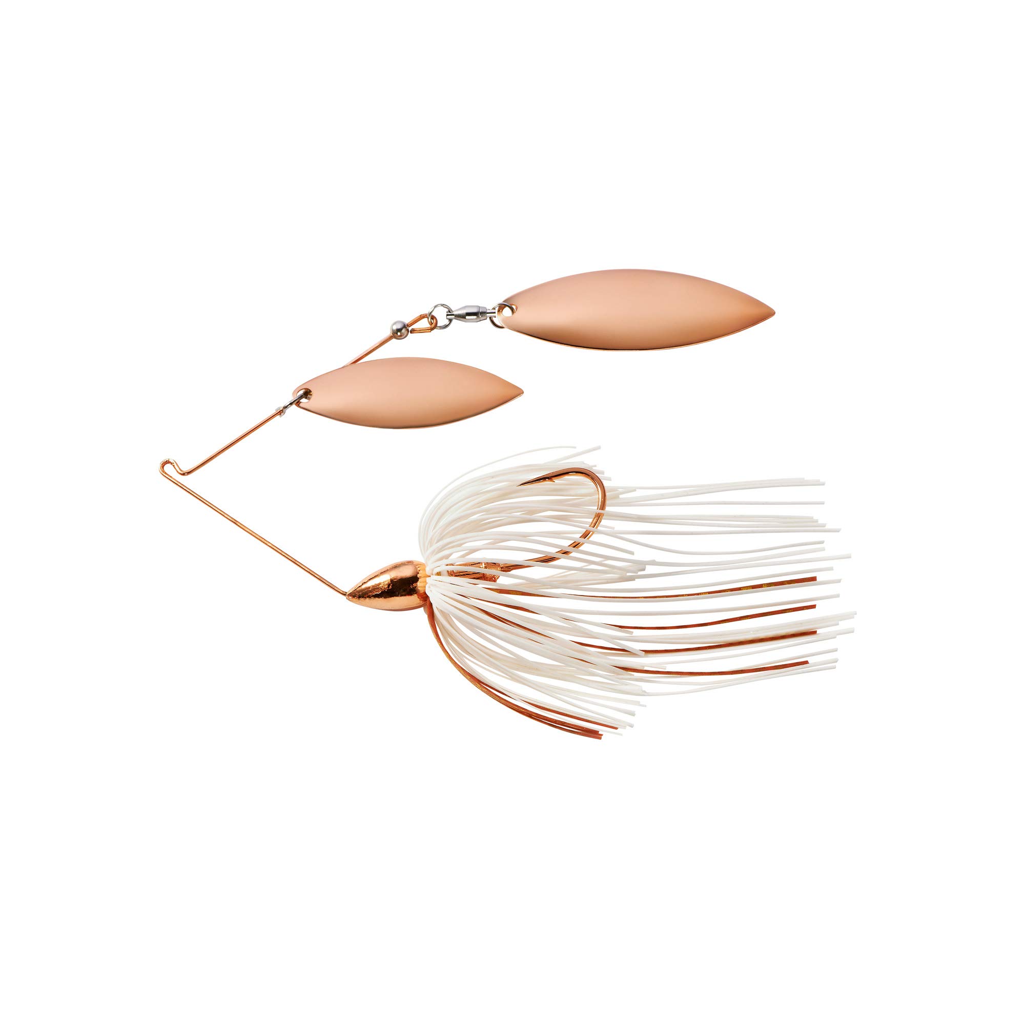 War Eagle Custom Lures Copper Double Willow Spinnerbait White Copper Skirt 1/2 oz.