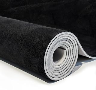 Babnecl Black Suede Headliner Fabric 96x60 Inch Foam Backing - Tube Packaged Auto Roof Replacement for Car Truck SUV RV DIY