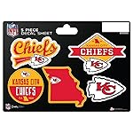 NFL Kansas City Chiefs 5-Piece Die-Cut Decal Sheet