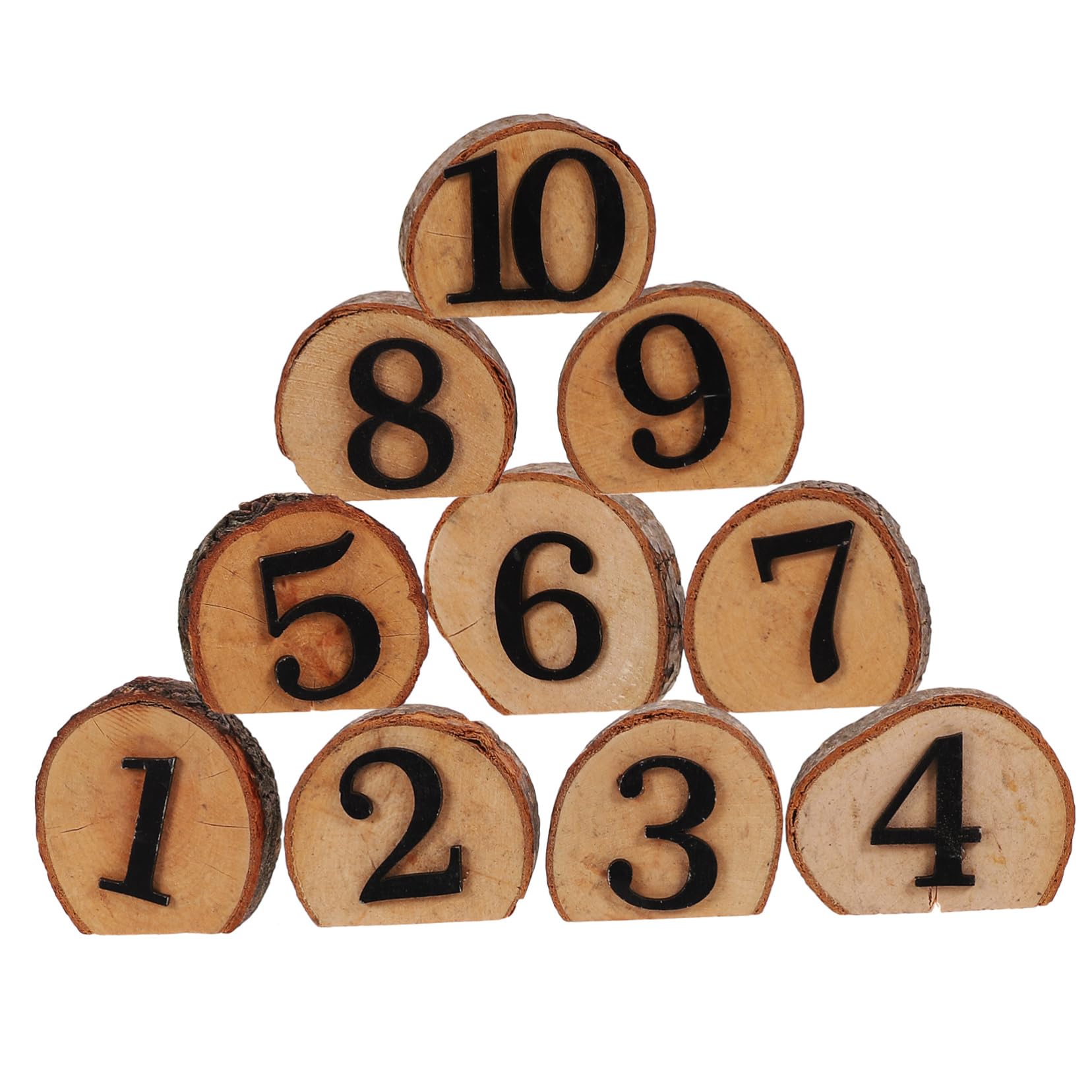 Numéros de table de mariage en bois lisibles pour banquet - 8