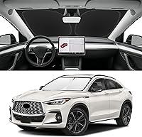 Vista 162 de Parasol de parabrisas de ajuste personalizado para Nissan Titan 2017-2024, bloquea los rayos UV y el calor, parasol de ventana delantera, fácil