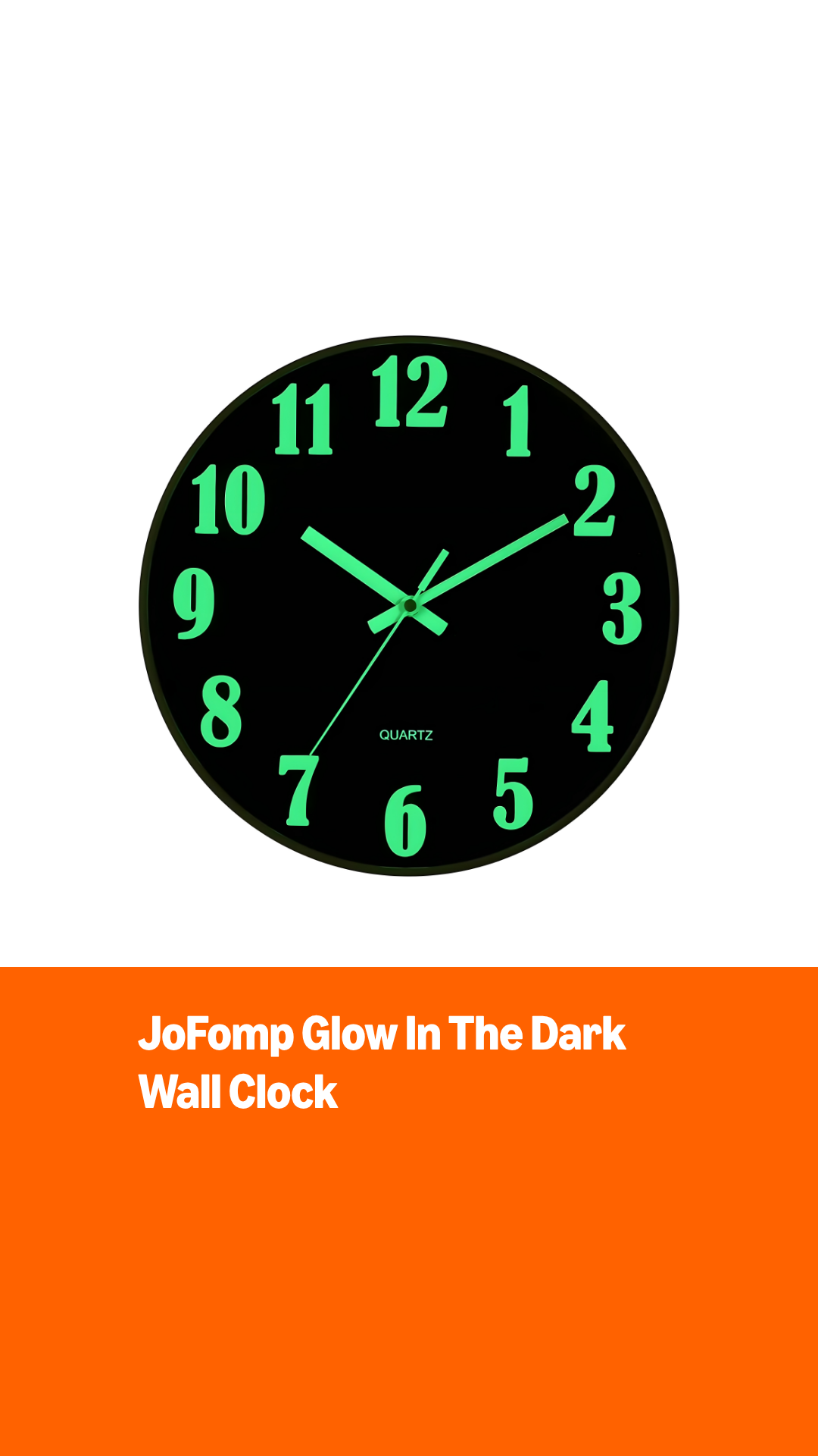 Amazon.com: JoFomp Glow in The Dark Clock, 8 Inch Modern Silent