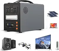 IIGENAI Gerador de Energia Portatil, Bateria 621Wh, 220V, Potência Nominal 600W, Pico de 1200W,Estação de Energia para Camping, Falta de Energia