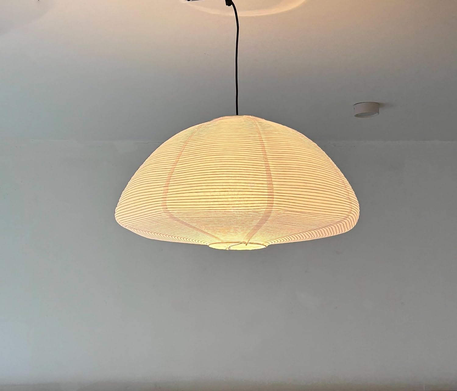 (19.69'') Modern White Paper Lantern Shades, Pendant Oblate Paper Lampshade, White Big Chinese Lantern, Hanging Lighting Shade for Living Room, Decor for wedding