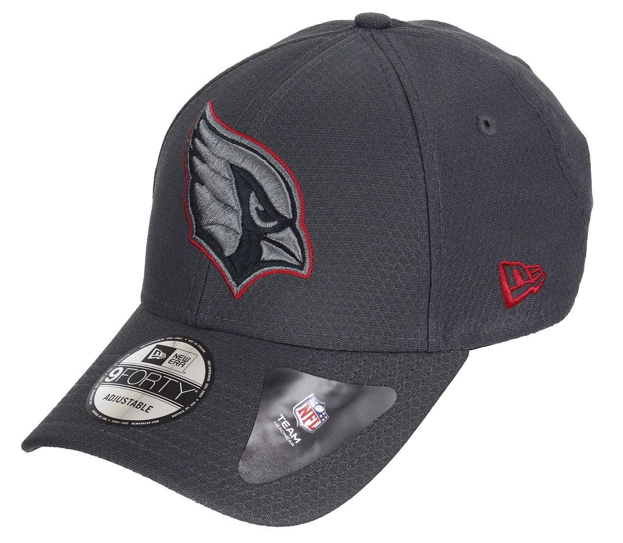 New Era Men's Gray Arizona Cardinals 9Forty Adjustable Cap Nfl Hex Era Graphite - One-Size