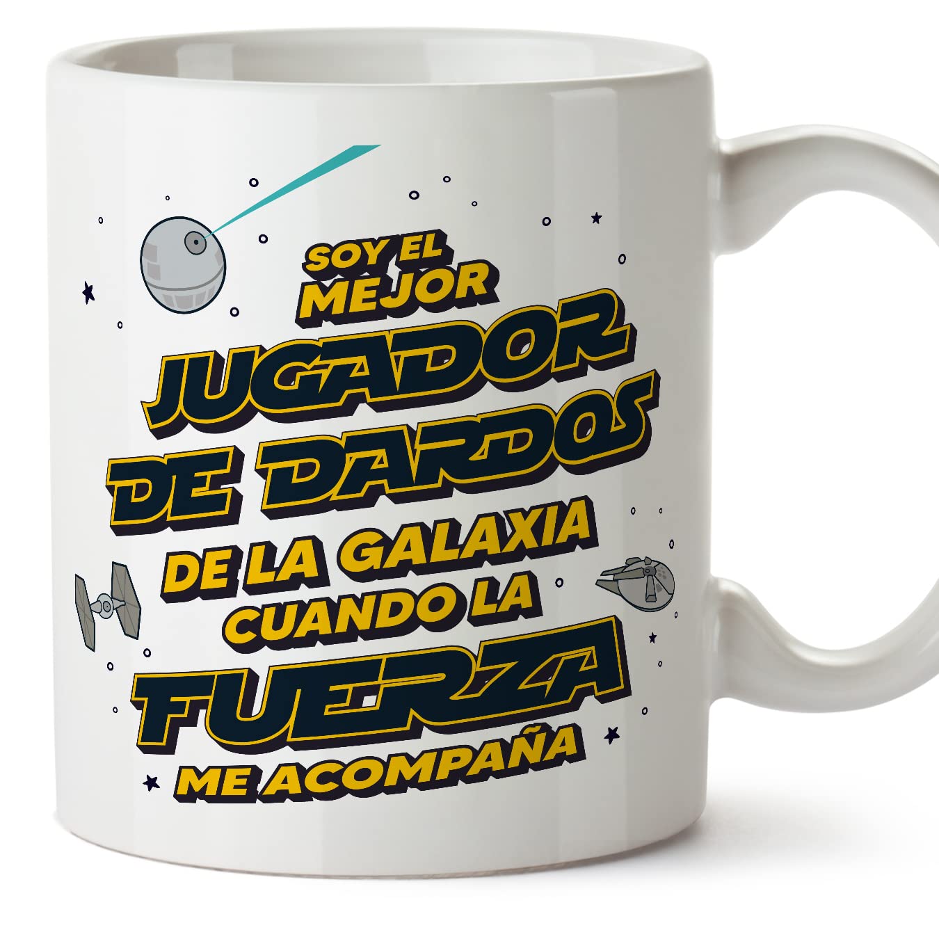 MUGFFINS Tazas para JEFE hombre - En Español - Mejor de la Galaxia Cuando Fuerza me Acompaña - 11 oz / 330 ml - Regalo original y divertido — view 146