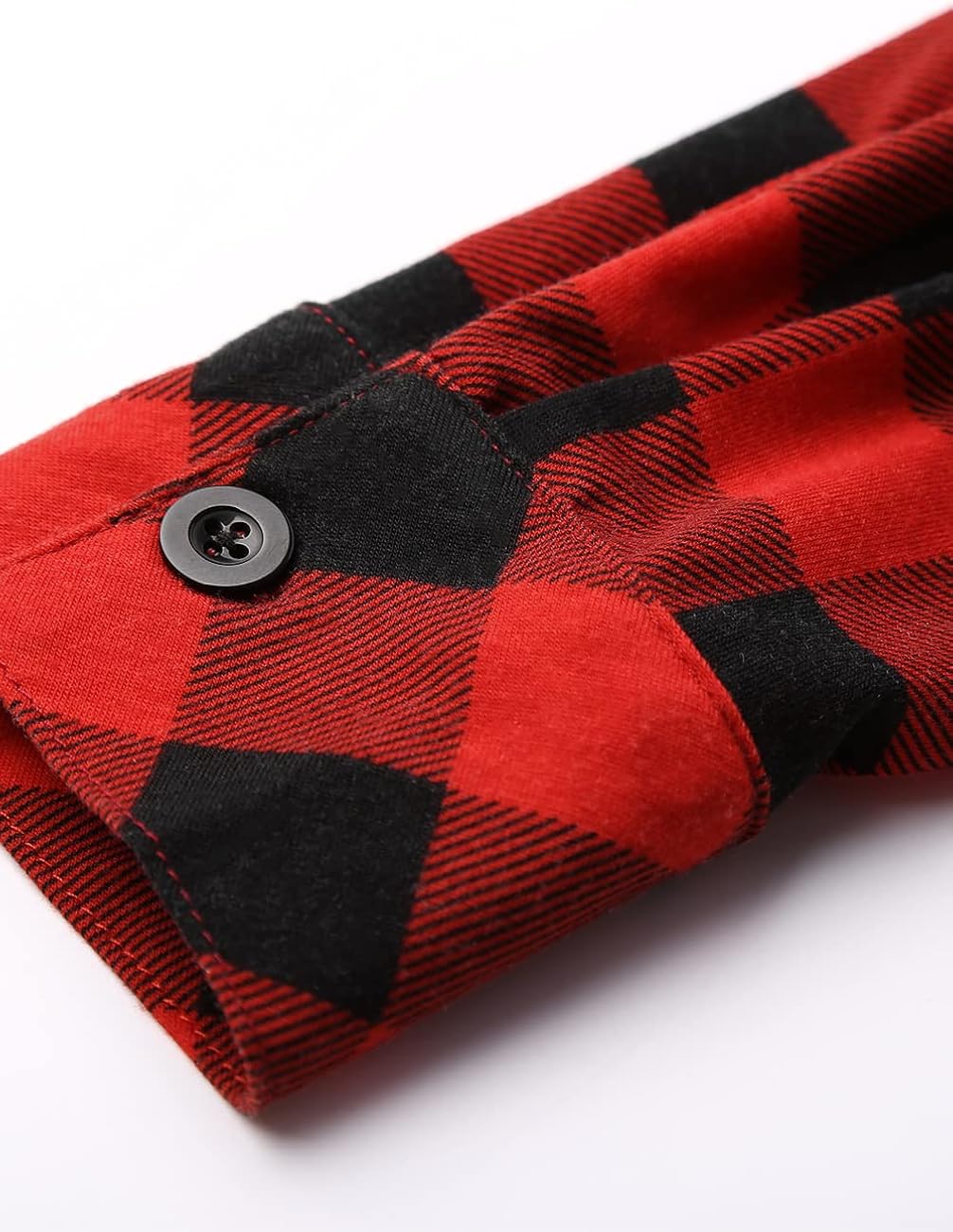 Vista 5 de DJT - Blusas suaves, elásticas, a cuadros, de manga larga arremangada, con cuello y botones para mujer