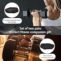 Vista 2 de 4-PCS Rypt Grip for Weight Lifting Deadlift Rows-Rubber Anti-Slip Ergonomic Lifting Gloves for Men and Women Training Palm Protectors for Gym