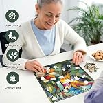 Qiuenisray Wooden Puzzle 200 Piece, Stained Glass Hummingbird Jigsaw Puzzle | Wood Puzzle for Adults Mom Grandmother, FSC Certified Unique Animal Shape Wood Puzzles, Bird Jigsaw Puzzles 11.2x11.2 in