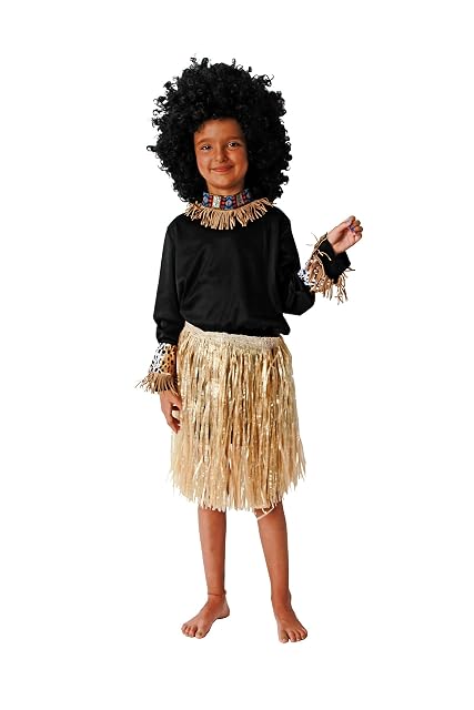 Costumizate! Disfraz de Africano talla 7-9 especial para niños fiestas de disfraces o carnaval