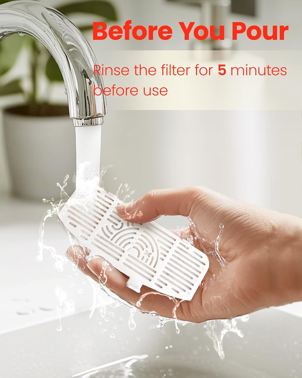 6 Pcs Cat Water Fountain Filters, Pet Fountain Replacement Filters for 3L/100oz Automatic Pet Fountain image 4