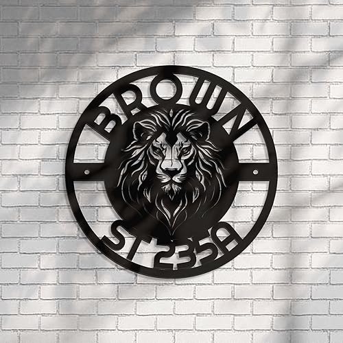 Miniatura 7 de Letreros de metal personalizados, letrero de metal con nombre personalizado, decoración de pared de animales, arte de pared de metal, letrero de