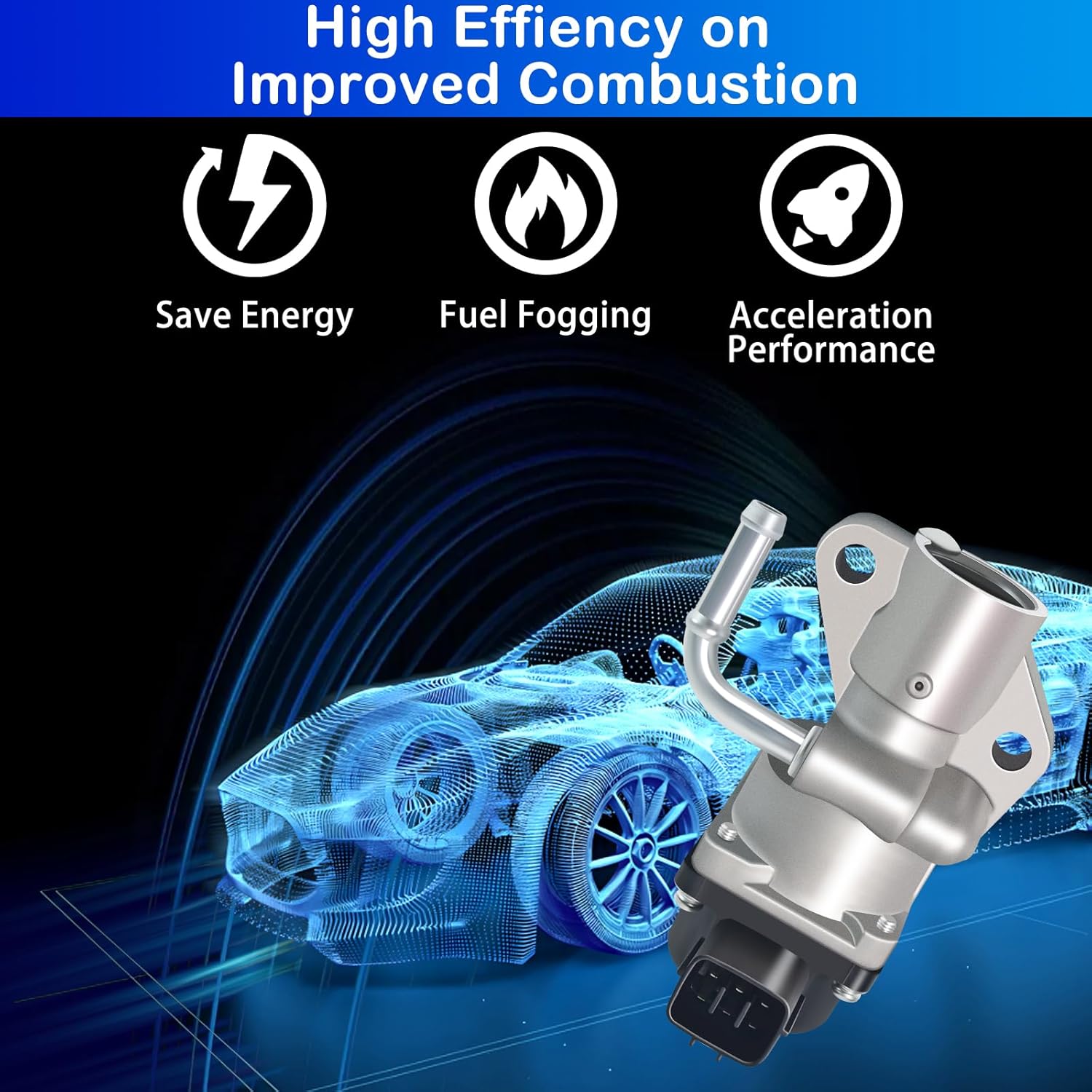 EGV1025 Exhaust Gas Recirculation EGR Valve Compatible with Ford Escape 2005-2014,for Focus 2003-2011,for Fusion 2006-2015,for Transit Connect 2010-2014,for Mazda 3/5/6/CX-7 EGR Replacement