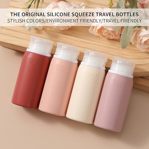 Miniatura 28 de Muslish Paquete de 21 botellas de viaje para artículos de tocador, recipientes de silicona a prueba de fugas que cumplen con la TSA para champú