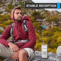 Vista 5 de Radio portátil AM FM, radio de bolsillo pequeño VNVGLUS con la mejor recepción, 2 pilas AAA, conector para auriculares, fácil de usar para caminar
