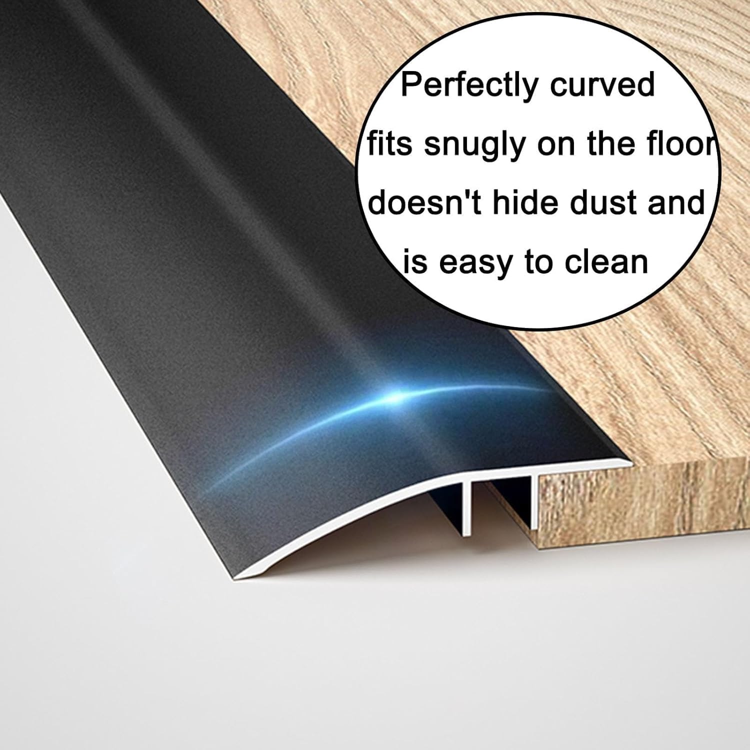 Carpet Trim Strip, Aluminum Threshold Transition Strip, Floor Transition Strip, Suitable for Floors with a Threshold Height Difference of 0.8-1.5cm-Gold||90x4.2cm