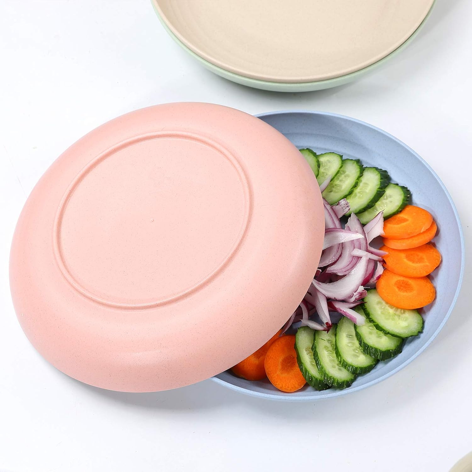 Bеѕt Dеаl 10 inch 4Pcs Unbreakable Dinner Plate-Reusable Plate Set and Microwave Safe-BPA-free Sturdy Tableware-Perfect Choice for Fruit Plater, Dinner,Dishes