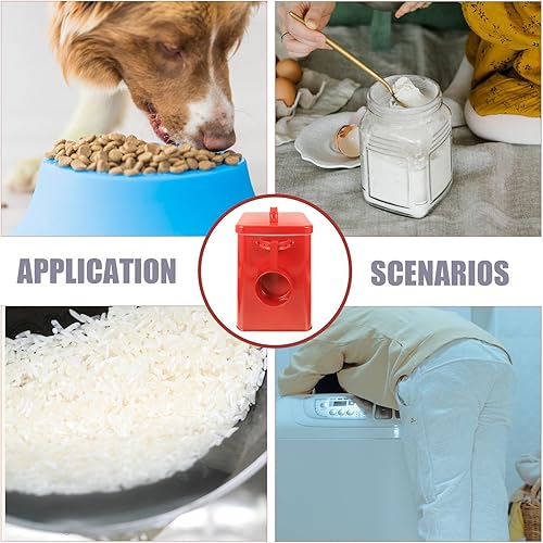 Miniatura 7 de Luxshiny Recipientes de cereales para almacenamiento de alimentos para perros y gatos, contenedor de almacenamiento de alimentos para mascotas con